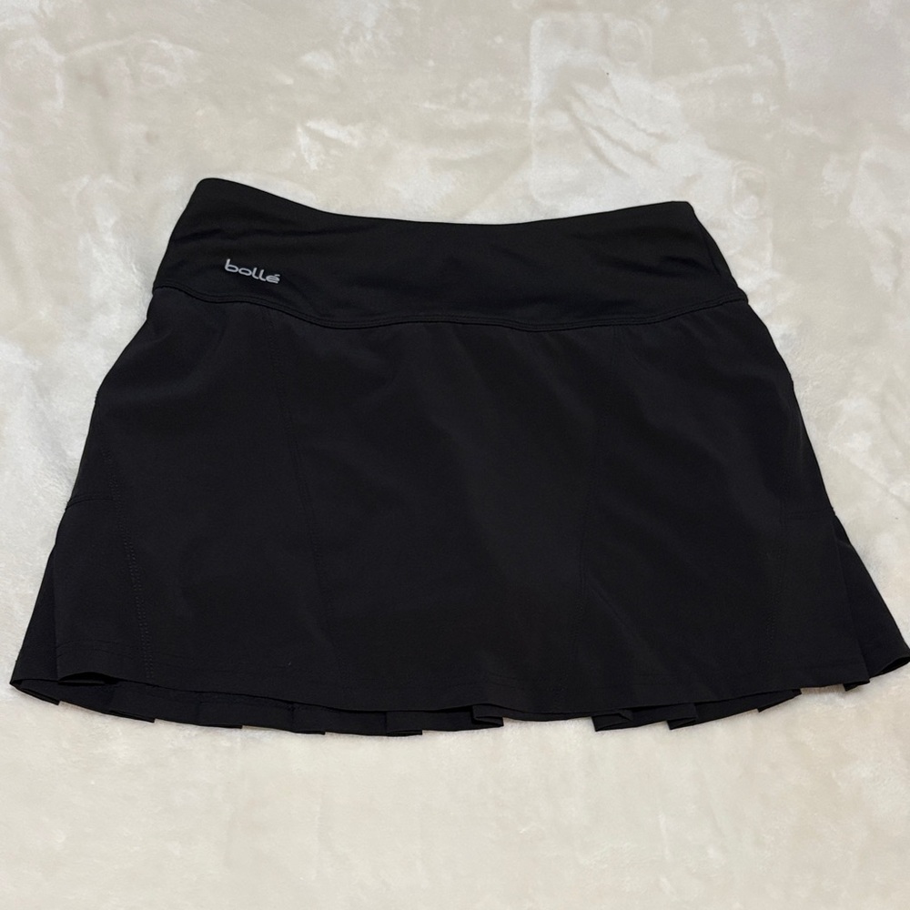 Bolle Black Pleated Mini Skirt